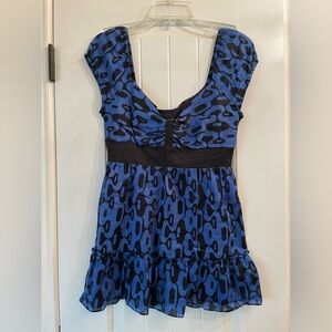 INC print cap-sleeve top, size 2